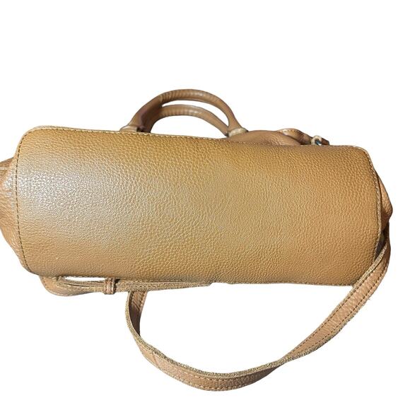 The Sak Collective Baylis Soft Leather Satchel brown chevron detail crossbody - Picture 5 of 13